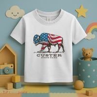 Custer State Park South Dakota Buffalo Roundup Patriotic Toddler T-Shirt thumb 3