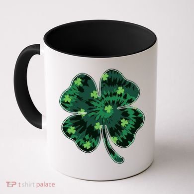 Cute St Patricks Day Tie Dye Shamrock Clover Coffee Mug
