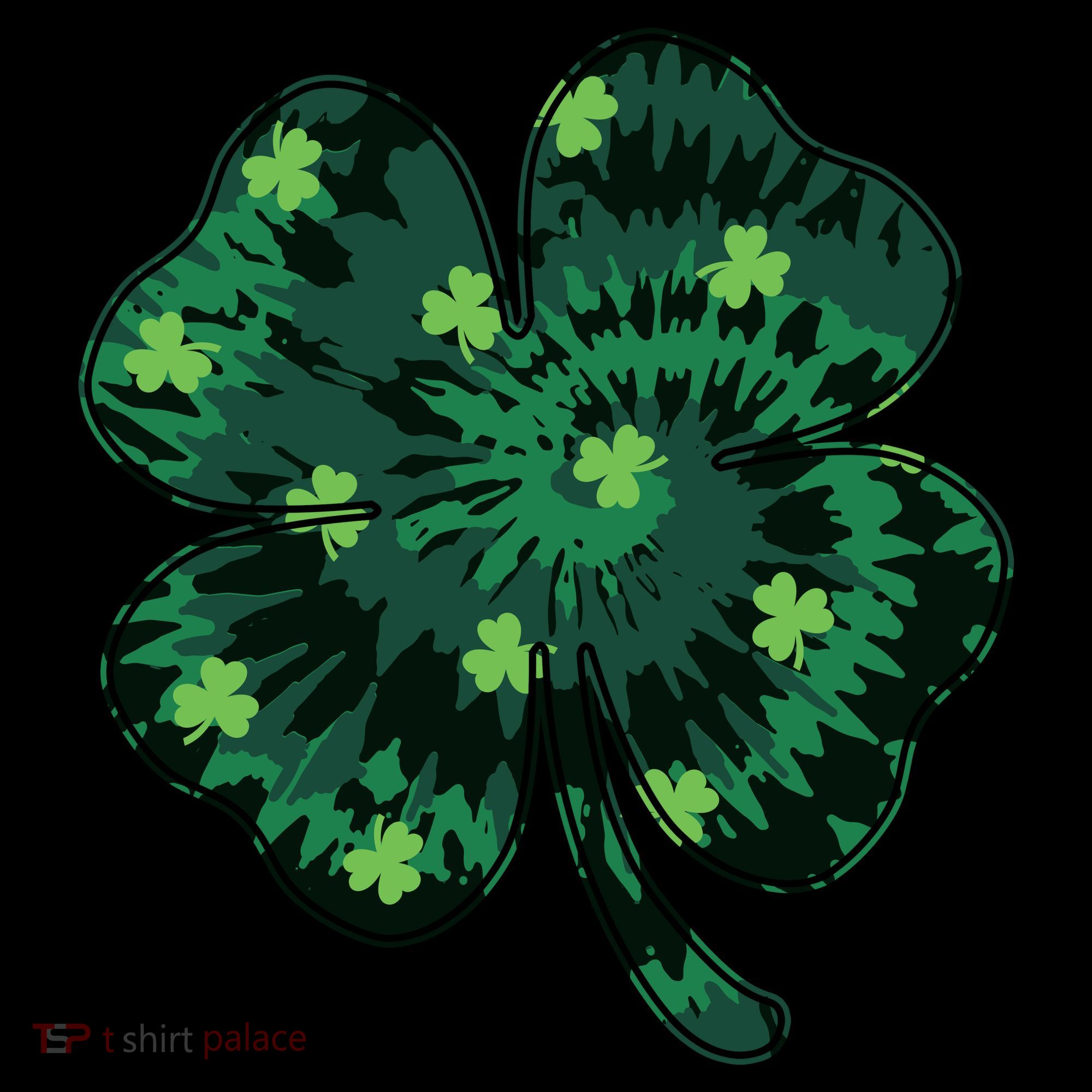 Cute St Patricks Day Tie Dye Shamrock Clover Coffee Mug