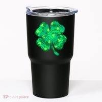 Cute St Patricks Day Tie Dye Shamrock Clover Tumbler thumb 0