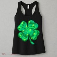 Cute St Patricks Day Tie Dye Shamrock Clover Women's Tank Top thumb 3