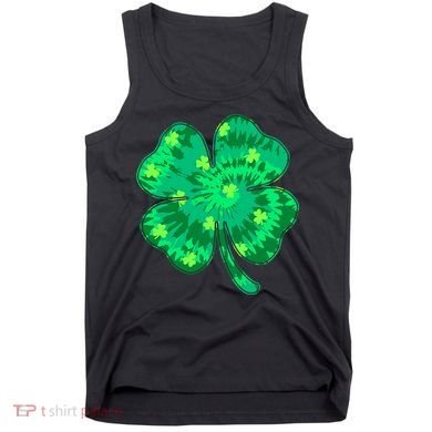 Cute St Patricks Day Tie Dye Shamrock Clover Tank Top