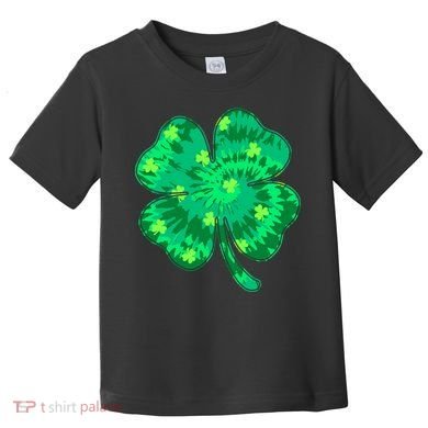Cute St Patricks Day Tie Dye Shamrock Clover Toddler T-Shirt
