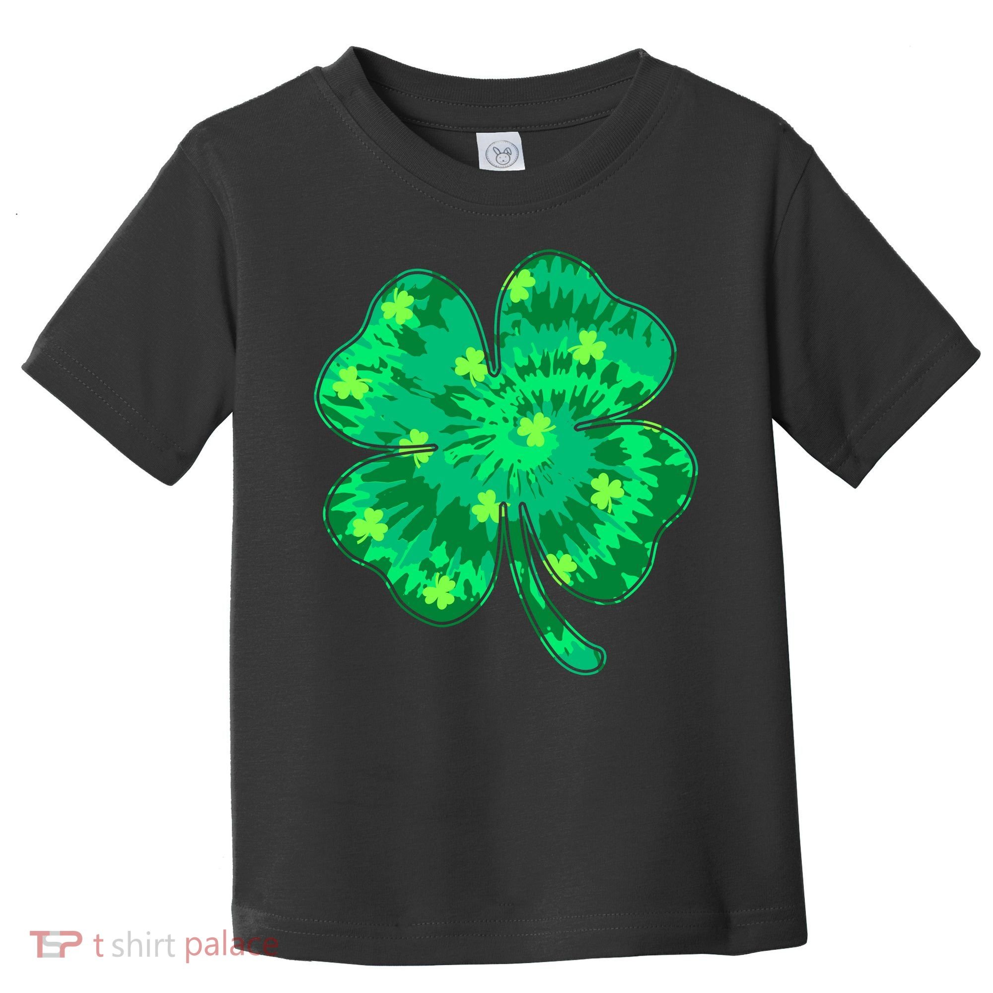 Cute St Patricks Day Tie Dye Shamrock Clover Toddler T-Shirt