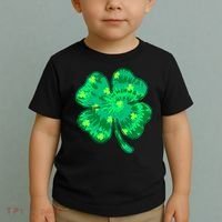 Cute St Patricks Day Tie Dye Shamrock Clover Toddler T-Shirt thumb 2