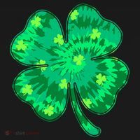 Cute St Patricks Day Tie Dye Shamrock Clover Kids Long Sleeve Shirt thumb 2