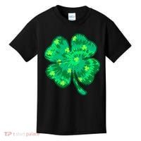 Cute St Patricks Day Tie Dye Shamrock Clover Kids T-Shirt thumb 0