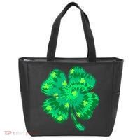 Cute St Patricks Day Tie Dye Shamrock Clover Tote Bag thumb 0