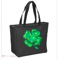 Cute St Patricks Day Tie Dye Shamrock Clover Tote Bag thumb 2