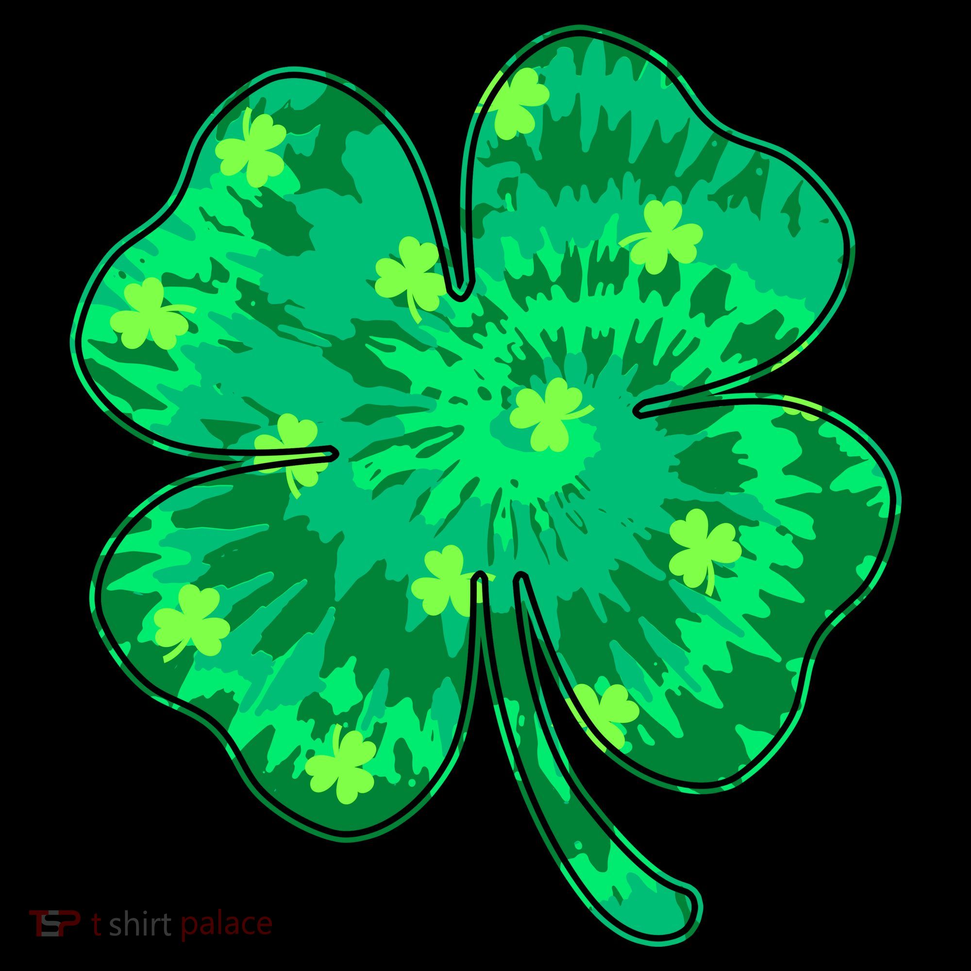 Cute St Patricks Day Tie Dye Shamrock Clover Tote Bag