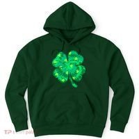 Cute St Patricks Day Tie Dye Shamrock Clover Hoodie thumb 0