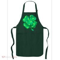 Cute St Patricks Day Tie Dye Shamrock Clover Apron thumb 0