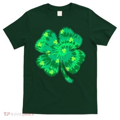Cute St Patricks Day Tie Dye Shamrock Clover T-Shirt