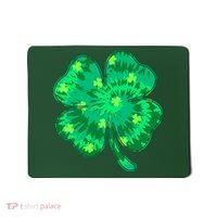 Cute St Patricks Day Tie Dye Shamrock Clover Mousepad thumb 0