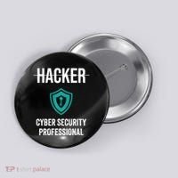 Cyber Security Professional Protection White Hat Hackers Button thumb 0