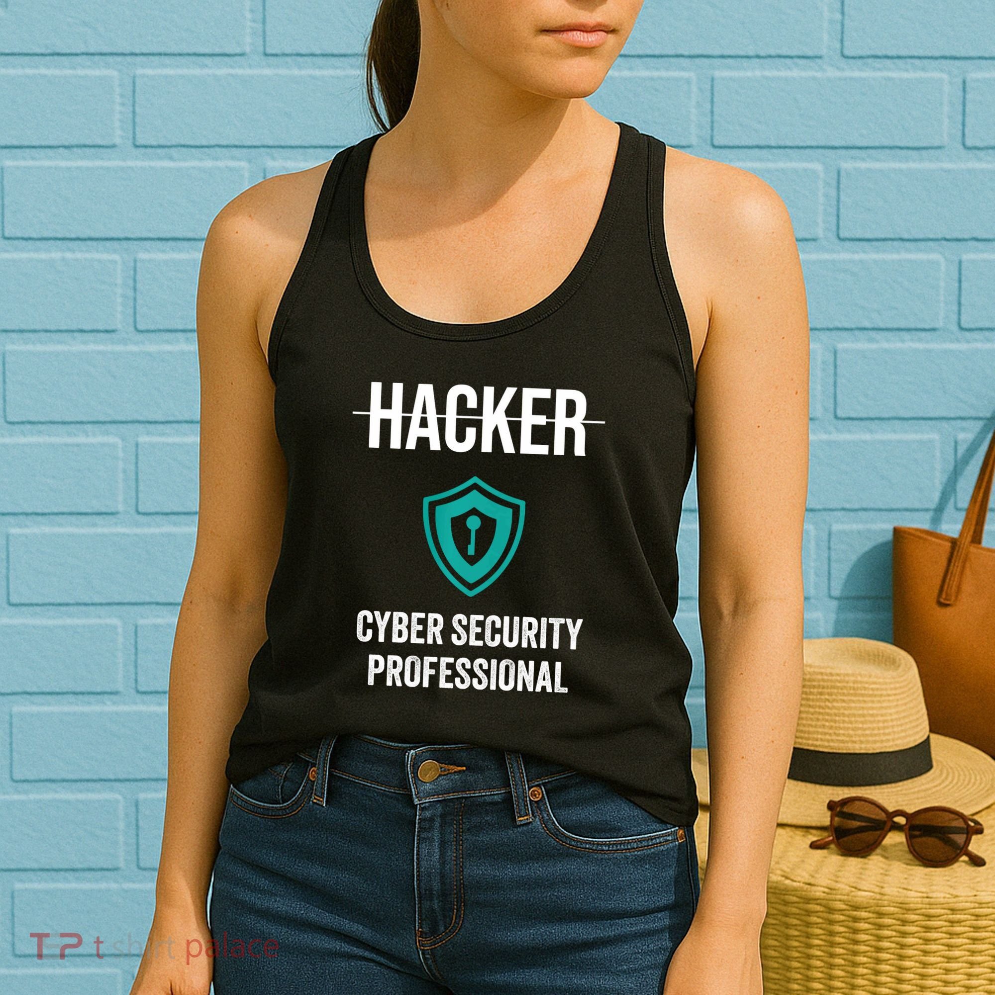 Cyber Security Professional Protection White Hat Hackers Women's Tank Top