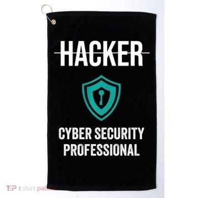 Cyber Security Professional Protection White Hat Hackers Golf Towel