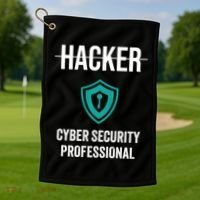 Cyber Security Professional Protection White Hat Hackers Golf Towel thumb 1