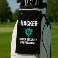 Cyber Security Professional Protection White Hat Hackers Golf Towel thumb 2