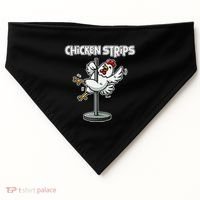 Chicken Strips Pun Funny Sarcastic Life Quotes Jokes Humor USA-Made Doggie Bandana thumb 0