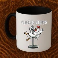 Chicken Strips Pun Funny Sarcastic Life Quotes Jokes Humor Coffee Mug thumb 2