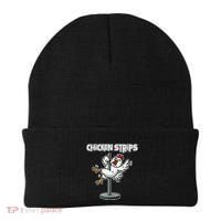 Chicken Strips Pun Funny Sarcastic Life Quotes Jokes Humor Beanie thumb 0