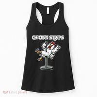 Chicken Strips Pun Funny Sarcastic Life Quotes Jokes Humor Women's Tank Top thumb 0
