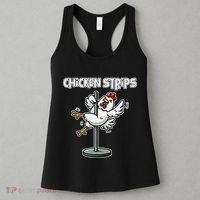 Chicken Strips Pun Funny Sarcastic Life Quotes Jokes Humor Women's Tank Top thumb 3
