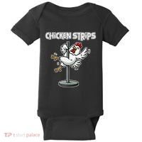 Chicken Strips Pun Funny Sarcastic Life Quotes Jokes Humor Baby Bodysuit thumb 0