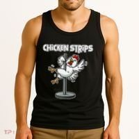 Chicken Strips Pun Funny Sarcastic Life Quotes Jokes Humor Tank Top thumb 3