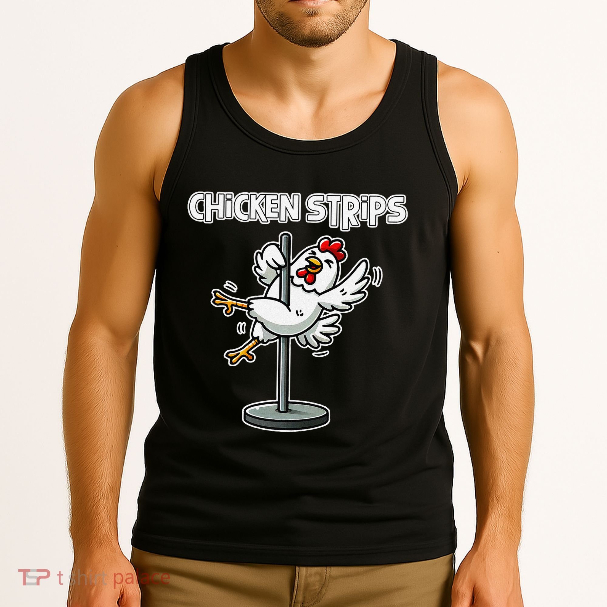 Chicken Strips Pun Funny Sarcastic Life Quotes Jokes Humor Tank Top