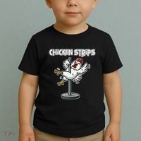 Chicken Strips Pun Funny Sarcastic Life Quotes Jokes Humor Toddler T-Shirt thumb 2