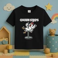 Chicken Strips Pun Funny Sarcastic Life Quotes Jokes Humor Toddler T-Shirt thumb 3