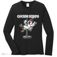 Chicken Strips Pun Funny Sarcastic Life Quotes Jokes Humor Women's Long Sleeve Shirt thumb 0