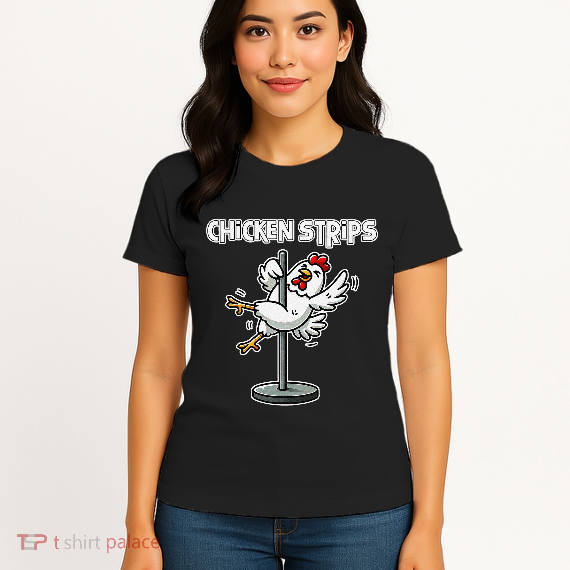Chicken Strips Pun Funny Sarcastic Life Quotes Jokes Humor Women's T-Shirt