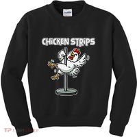 Chicken Strips Pun Funny Sarcastic Life Quotes Jokes Humor Kids Sweatshirt thumb 0