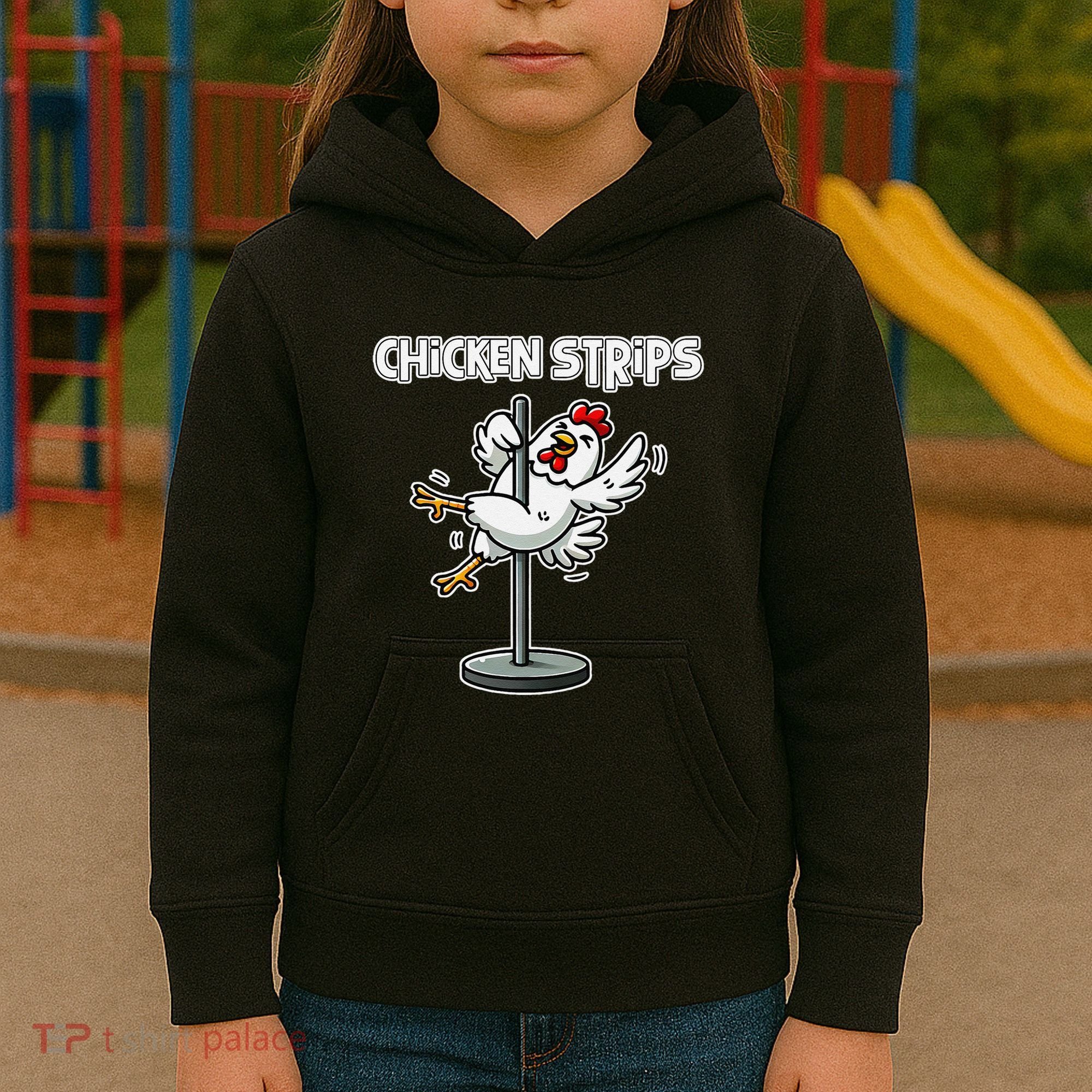 Chicken Strips Pun Funny Sarcastic Life Quotes Jokes Humor Kids Hoodie