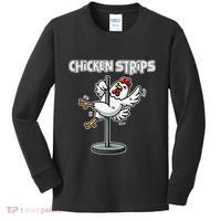 Chicken Strips Pun Funny Sarcastic Life Quotes Jokes Humor Kids Long Sleeve Shirt thumb 0
