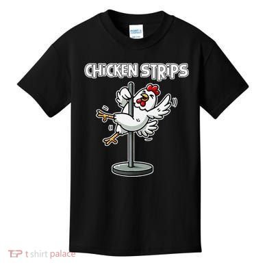 Chicken Strips Pun Funny Sarcastic Life Quotes Jokes Humor Kids T-Shirt