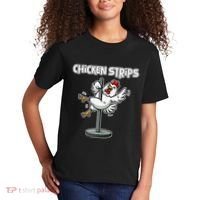 Chicken Strips Pun Funny Sarcastic Life Quotes Jokes Humor Kids T-Shirt thumb 2