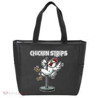 Chicken Strips Pun Funny Sarcastic Life Quotes Jokes Humor Tote Bag thumb 0