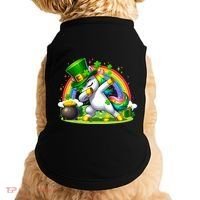 Cute St Patricks Day Dabbing Leprechaun Pony Doggie Tank thumb 0
