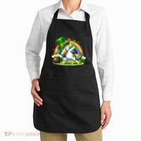 Cute St Patricks Day Dabbing Leprechaun Pony Apron thumb 2