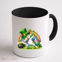 Cute St Patricks Day Dabbing Leprechaun Pony Coffee Mug thumb 1