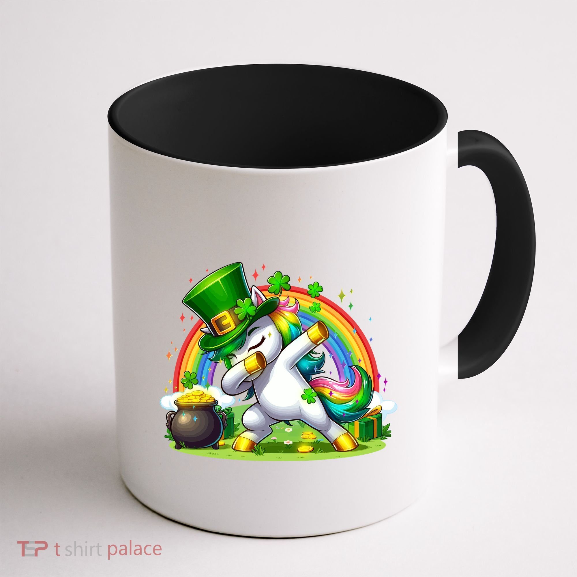 Cute St Patricks Day Dabbing Leprechaun Pony Coffee Mug