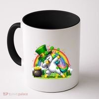 Cute St Patricks Day Dabbing Leprechaun Pony Coffee Mug thumb 0