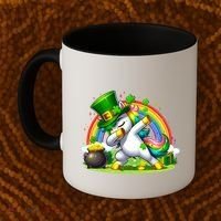 Cute St Patricks Day Dabbing Leprechaun Pony Coffee Mug thumb 2
