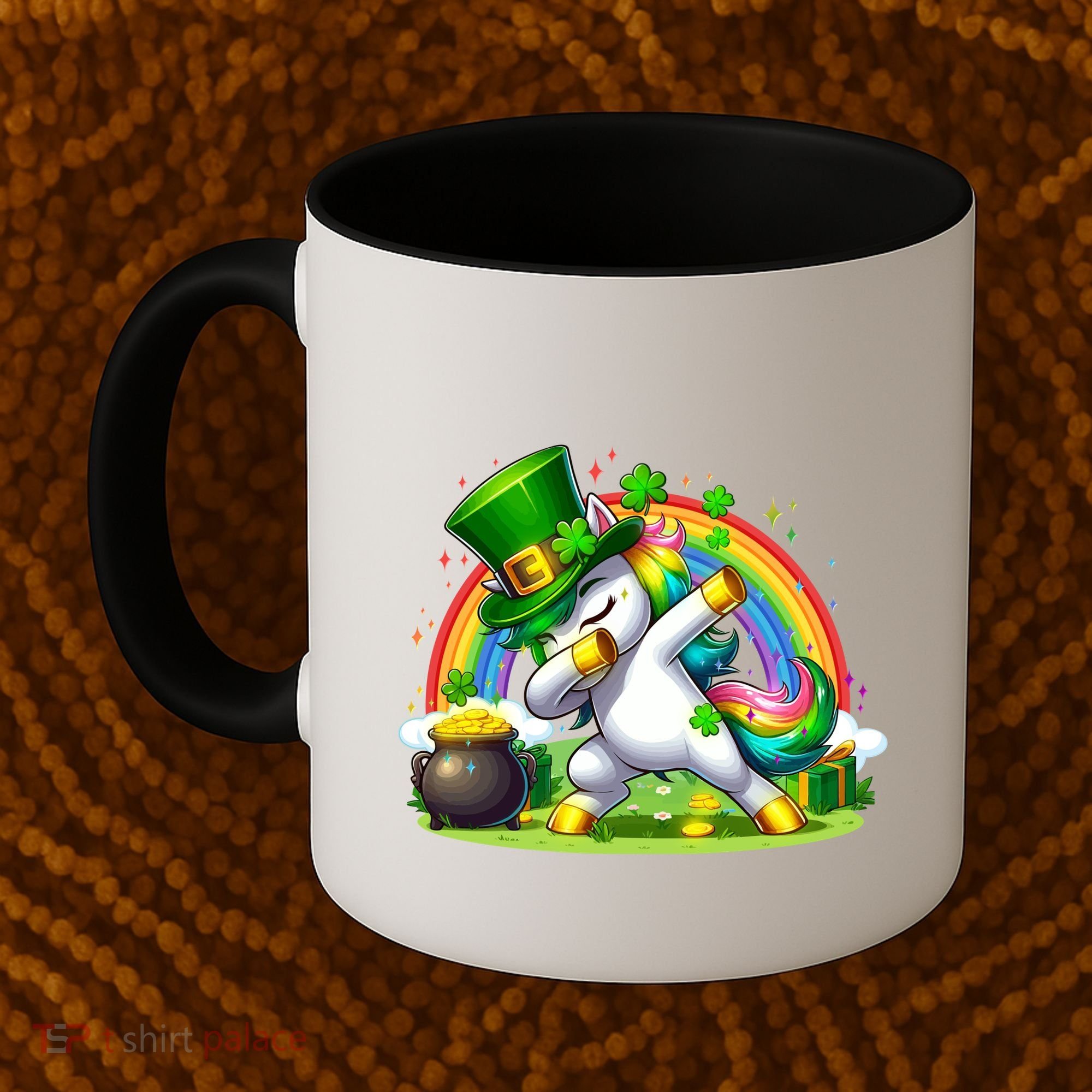 Cute St Patricks Day Dabbing Leprechaun Pony Coffee Mug