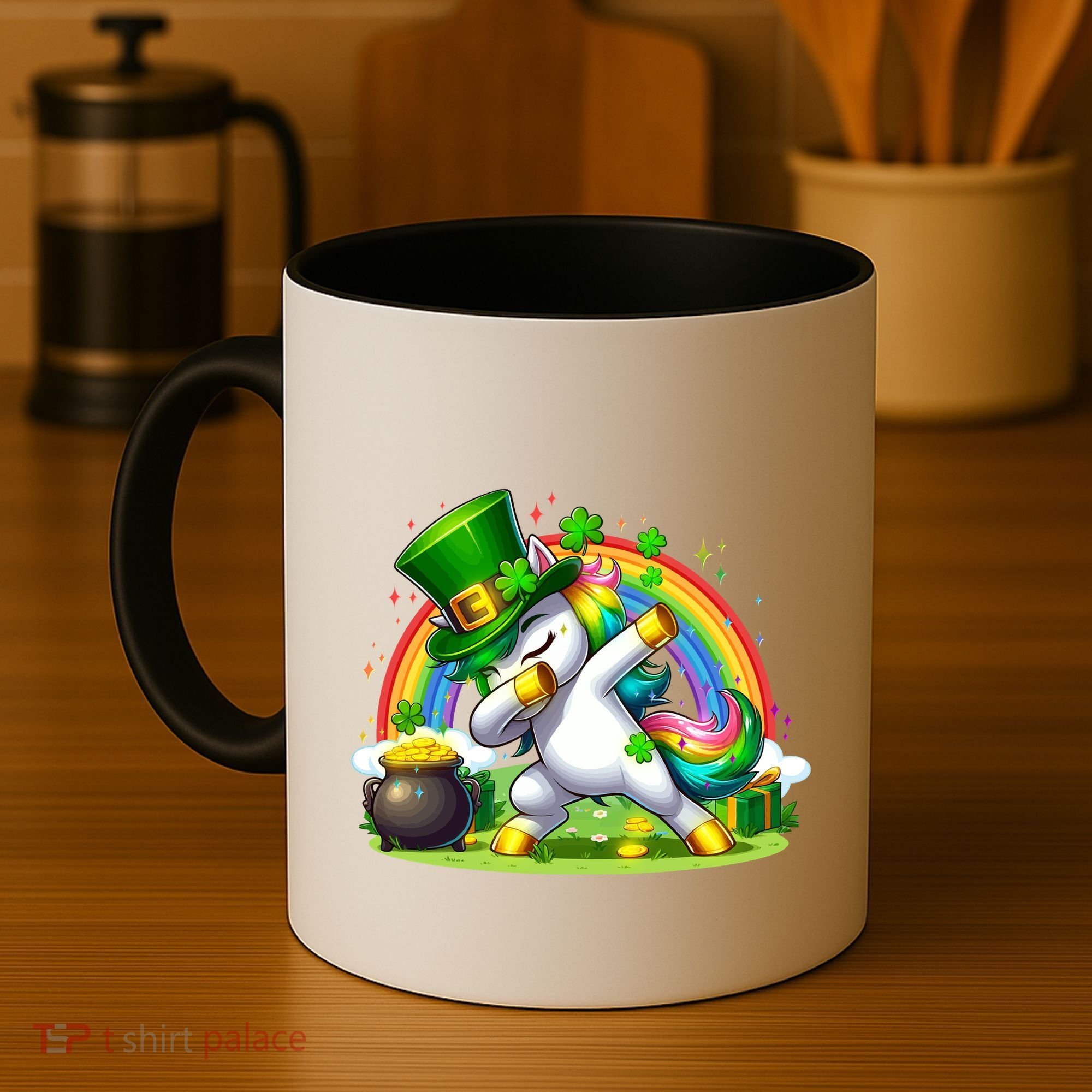 Cute St Patricks Day Dabbing Leprechaun Pony Coffee Mug