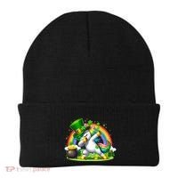 Cute St Patricks Day Dabbing Leprechaun Pony Beanie thumb 0